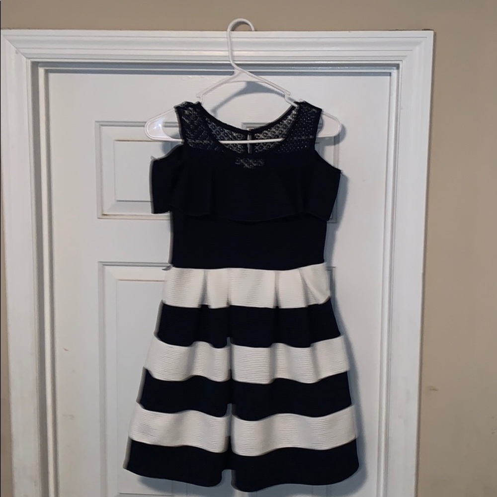 Navy and White Dress